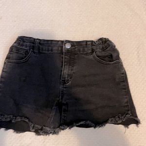 Black jean shorts
